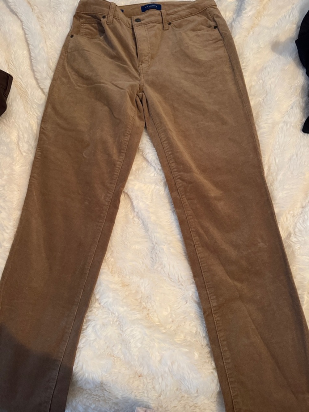 Talbots Straight-Leg Corduroy Pants in Brown